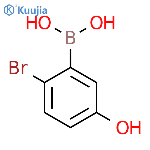 2-Bromo-5-hydroxyphenylboronic acid structure