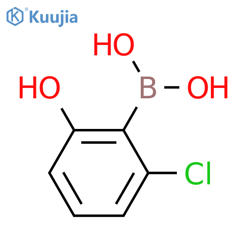 2-Chloro-6-hydroxyphenylboronic acid structure