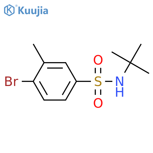 4-Bromo-N-tert-butyl-3-methylbenzenesulfonamide structure