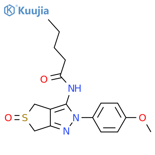 N-2-(4-methoxyphenyl)-5-oxo-2H,4H,6H-5lambda4-thieno3,4-cpyrazol-3-ylpentanamide structure