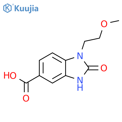1H-Benzimidazole-5-carboxylic acid, 2,3-dihydro-1-(2-methoxyethyl)-2-oxo- structure