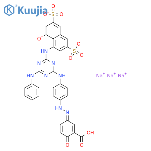 Benzoic acid,2-hydroxy-5-[2-[4-[[4-[(8-hydroxy-3,6-disulfo-1-naphthalenyl)amino]-6-(phenylamino)-1,3,5-triazin-2-yl]amino]phenyl]diazenyl]-,sodium salt (1:?) structure