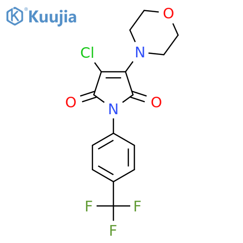 3-chloro-4-(morpholin-4-yl)-1-[4-(trifluoromethyl)phenyl]-2,5-dihydro-1H-pyrrole-2,5-dione structure