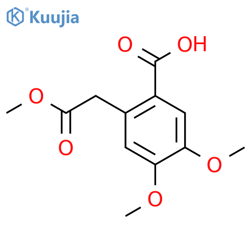 4,5-Dimethoxy-2-(2-methoxy-2-oxoethyl)benzoic acid structure