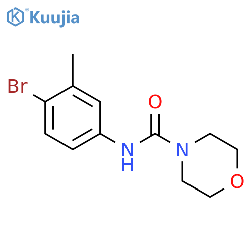 N-(4-bromo-3-methylphenyl)morpholine-4-carboxamide structure