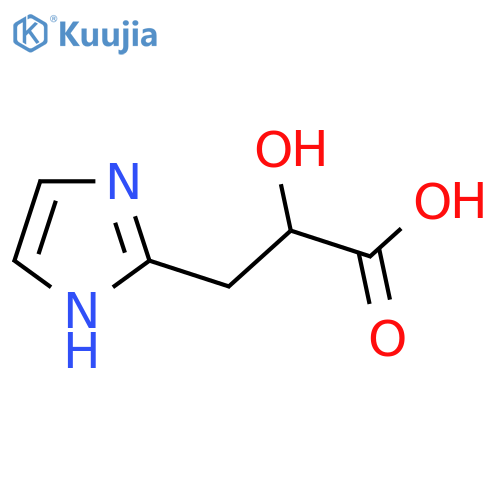 2-Hydroxy-3-(1H-imidazol-2-yl)propanoic acid structure