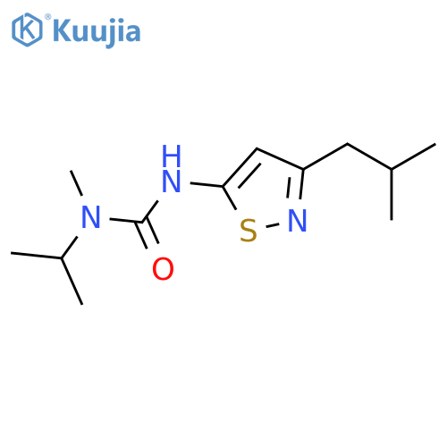1-methyl-3-[3-(2-methylpropyl)-1,2-thiazol-5-yl]-1-propan-2-ylurea structure
