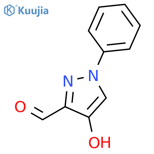 1H-Pyrazole-3-carboxaldehyde, 4-hydroxy-1-phenyl- structure
