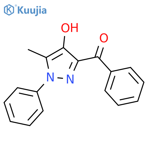 Methanone, (4-hydroxy-5-methyl-1-phenyl-1H-pyrazol-3-yl)phenyl- structure