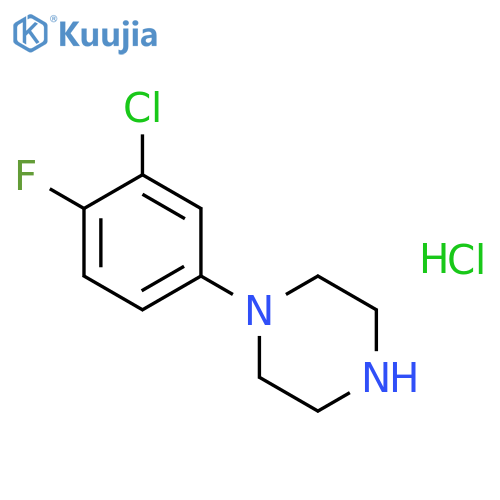 1-(3-Chloro-4-fluorophenyl)piperazine hydrochloride structure
