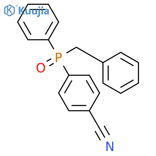 Benzonitrile, 4-[phenyl(phenylmethyl)phosphinyl]- structure