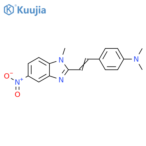 Benzenamine, N,N-dimethyl-4-[2-(1-methyl-5-nitro-1H-benzimidazol-2-yl)ethenyl]- structure