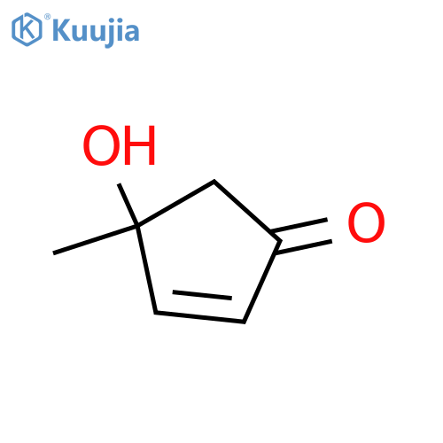 2-Cyclopenten-1-one, 4-hydroxy-4-methyl-, (-)- structure