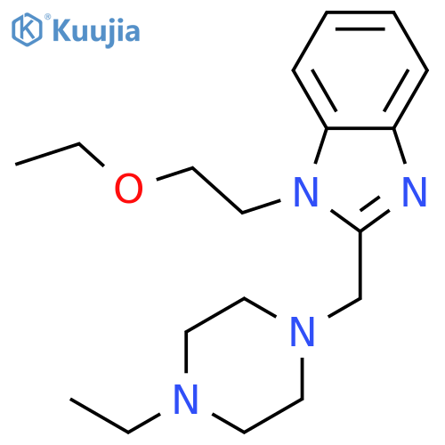1H-Benzimidazole, 1-(2-ethoxyethyl)-2-[(4-ethyl-1-piperazinyl)methyl]- structure