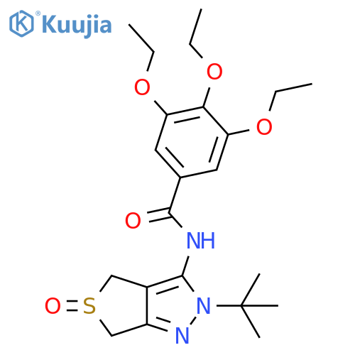 N-{2-tert-butyl-5-oxo-2H,4H,6H-5lambda4-thieno3,4-cpyrazol-3-yl}-3,4,5-triethoxybenzamide structure