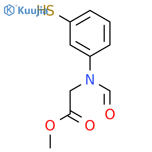 Glycine, N-formyl-N-(3-mercaptophenyl)-, methyl ester structure