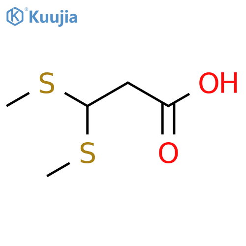 Propanoic acid, 3,3-bis(methylthio)- structure