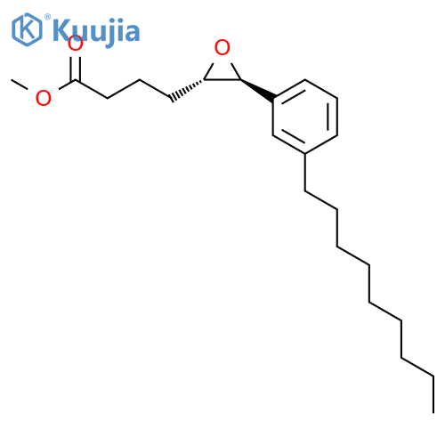 Oxiranebutanoic acid, 3-(3-nonylphenyl)-, methyl ester, trans- structure
