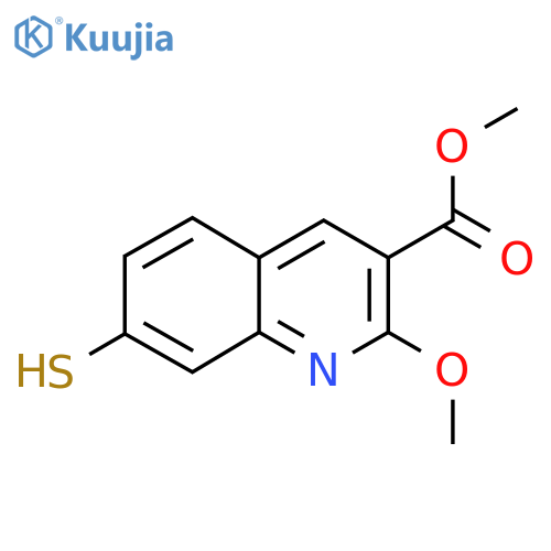 3-Quinolinecarboxylic acid, 7-mercapto-2-methoxy-, methyl ester structure
