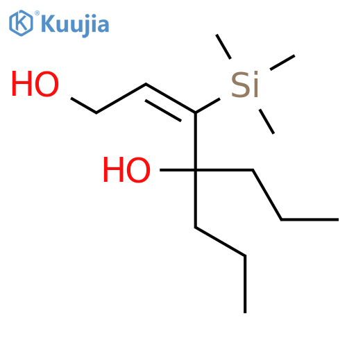 2-Heptene-1,4-diol, 4-propyl-3-(trimethylsilyl)-, (E)- structure