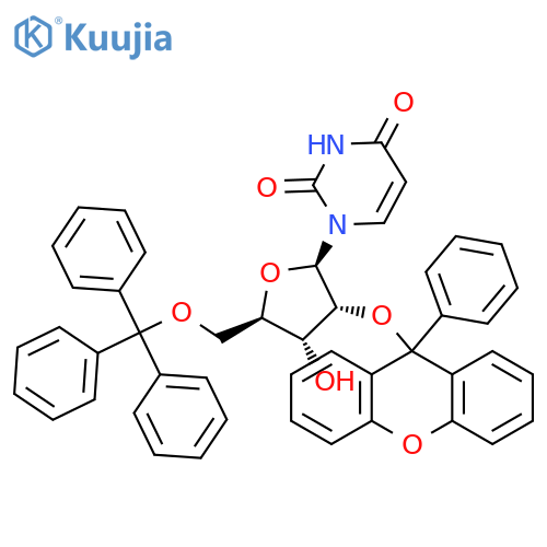 Uridine, 2'-O-(9-phenyl-9H-xanthen-9-yl)-5'-O-(triphenylmethyl)- structure