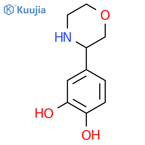 4-(Morpholin-3-yl)benzene-1,2-diol structure