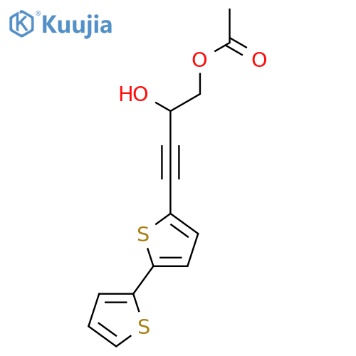 1-acetoxy-4-[2,2']bithiophenyl-5-yl-but-3-yn-2-ol structure