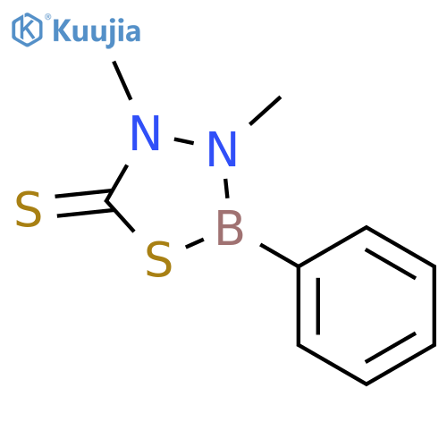 1,3,4,2-Thiadiazaborolidine-5-thione, 3,4-dimethyl-2-phenyl- structure