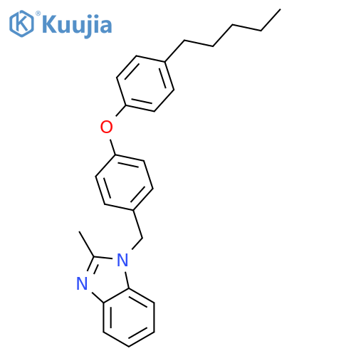 1H-Benzimidazole, 2-methyl-1-[[4-(4-pentylphenoxy)phenyl]methyl]- structure