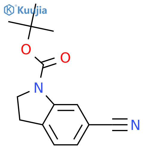 1-Boc-6-cyano-2,3-dihydro-indole structure