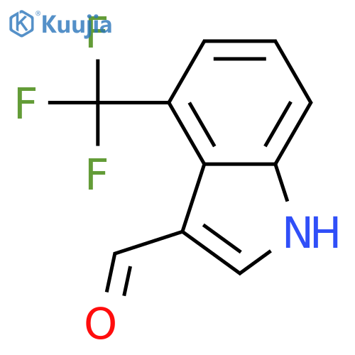 4-(trifluoromethyl)-1H-indole-3-carbaldehyde structure