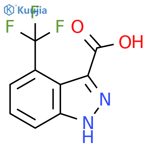 4-(trifluoromethyl)-1H-indazole-3-carboxylic acid structure