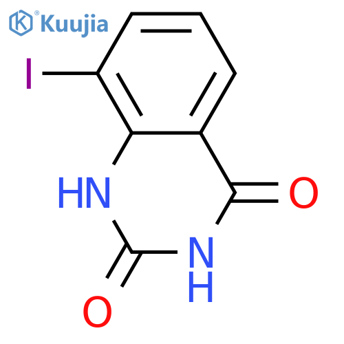8-iodo-1,2,3,4-tetrahydroquinazoline-2,4-dione structure