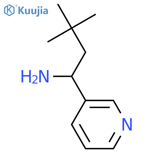 3,3-Dimethyl-1-(3-pyridinyl)-1-butanamine structure