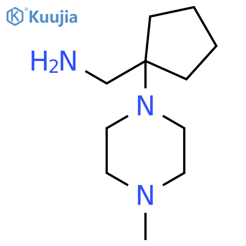 1-1-(4-methyl-1-piperazinyl)cyclopentylmethanamine structure