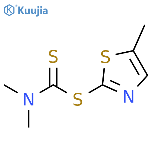 Carbamodithioic acid, dimethyl-, 5-methyl-2-thiazolyl ester structure