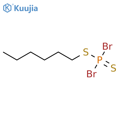 Phosphorodibromidodithioic acid, hexyl ester structure