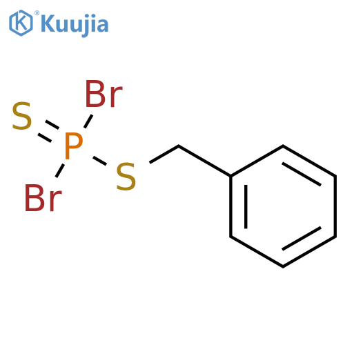 Phosphorodibromidodithioic acid, phenylmethyl ester structure