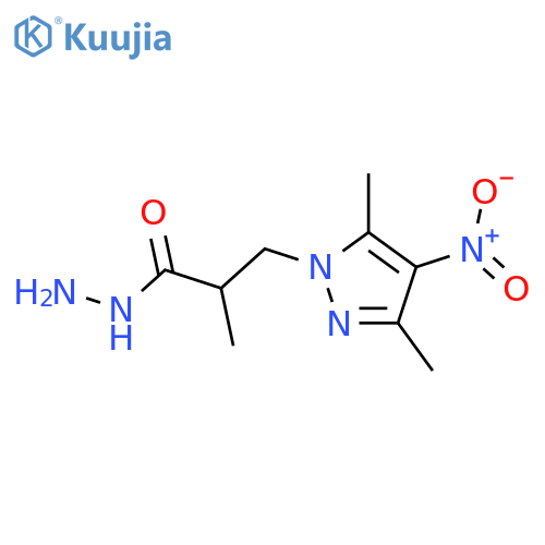 3-(3,5-Dimethyl-4-nitro-1H-pyrazol-1-yl)-2-methylpropanehydrazide structure