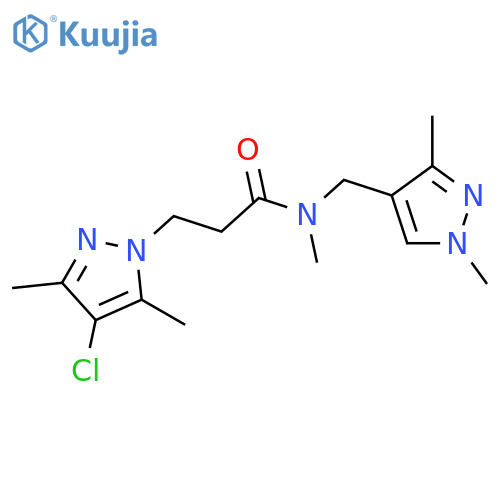 <br>3-(4-Chloro-3,5-dimethyl-pyrazol-1-yl)-N-(1,3-dimethyl-1H-pyrazol-4-ylmethy l)-N-methyl-propionamide structure