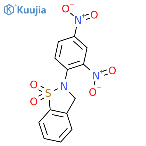 1,2-Benzisothiazole, 2-(2,4-dinitrophenyl)-2,3-dihydro-, 1,1-dioxide structure