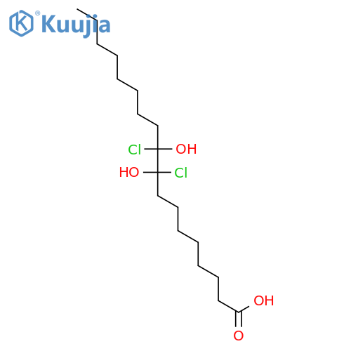 Octadecanoic acid, 9,10-dichloro-9,10-dihydroxy- structure