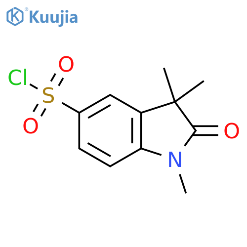 1,3,3-trimethyl-2-oxo-2,3-dihydro-1H-indole-5-sulfonyl chloride structure