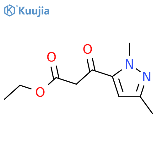 ethyl 3-(1,3-dimethyl-1H-pyrazol-5-yl)-3-oxopropanoate structure