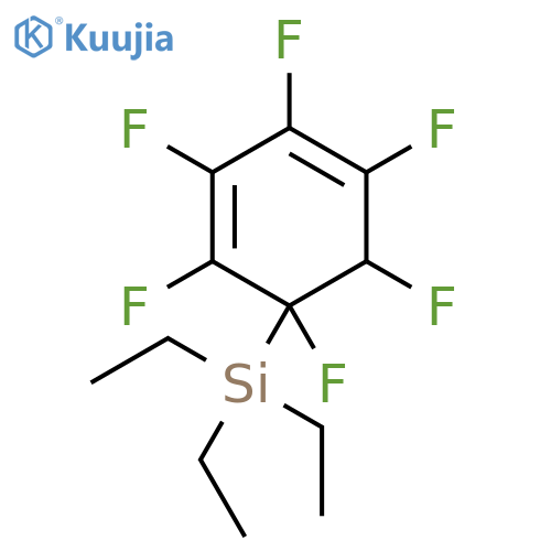 Cyclohexadienyl, 1,2,3,4,5,6-hexafluoro-6-(triethylsilyl)- structure