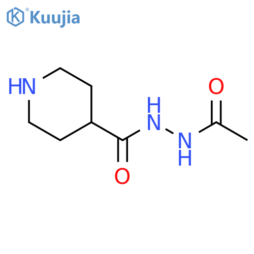 4-Piperidinecarboxylic  acid,  2-acetylhydrazide structure