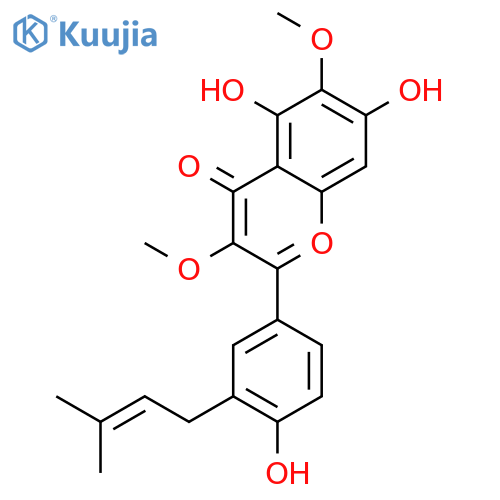 5,7,4'-Trihydroxy-3,6-diMethoxy-3'-prenylflavone structure