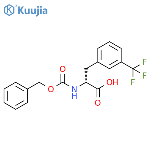 (R)-2-(((benzyloxy)carbonyl)amino)-3-(3-(trifluoromethyl)phenyl)propanoic acid structure