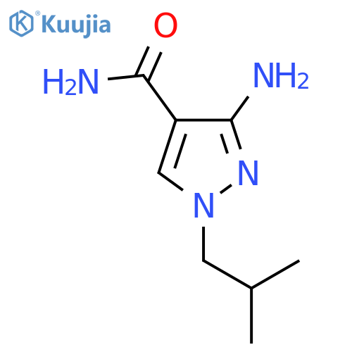 1H-Pyrazole-4-carboxaMide, 3-aMino-1-(2-Methylpropyl)- structure