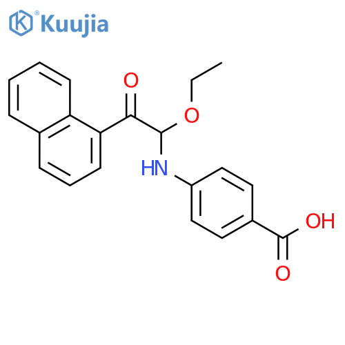 Benzoic acid, 4-[[1-ethoxy-2-(1-naphthalenyl)-2-oxoethyl]amino]- structure